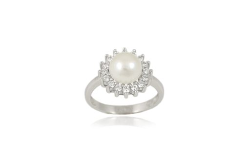 Сребърен пръстен с Естествена перла от бижутерия Blessa на цена 59.00лв