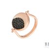 Сребърен пръстен “DUO“ с покритие от розово злато на бижутерия Blessa цена 35.00лв черни камъни