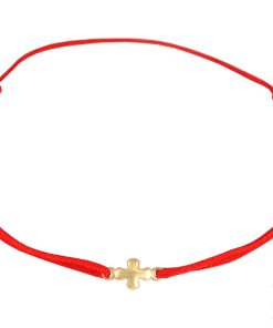 Златна гривна „MIRACLE” с червен цвят на конеца на бижутерия Blessa цена 45.00лв