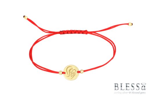 Златна гривна „PURE LOVE” с червен цвят на конеца на бижутерия Blessa цена 85.00лв