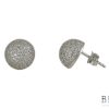 Сребърни обеци "BAZAAR" с родиево покритие на бижутерия Blessa цена 38.00лв