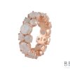 Сребърен пръстен “CHAMPAGNE“ с покритие от розово злато с камъни кварц на бижутерия Blessa цена 79.00лв