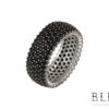 Сребърен пръстен "NOIR silver" с покритие от родий на бижутерия Blessa цена 59.00лв