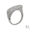 Сребърен пръстен "SISLEY" с покритие от родий с камък циркон на бижутерия Blessa цена 59.00лв