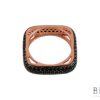 Сребърен пръстен “VERSUS slim“ с покритие от розово злато с кристали на бижутерия Blessa цена 45.00лв