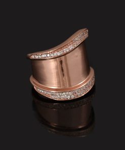 Сребърен пръстен “MARCONA“ с покритие от розово злато на бижутерия Blessa цена 69.00лв цвят бял