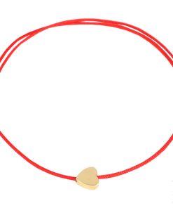 Златна гривна „CODE LOVE” с червен цвят на конеца на бижутерия Blessa цена 69.00лв