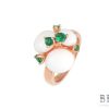 Сребърен пръстен “CAPRI“ с покритие от розово злато с камъни Циркони на бижутерия Blessa цена 89.00лв