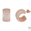Сребърни обеци "DI ROSE“ с покритие от розово злато на бижутерия Blessa цена 55.00лв