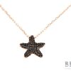 Сребърно колие "STARFISH" с покритие от розово злато с медальон морска звезда на бижутерия Blessa цена 45.00лв