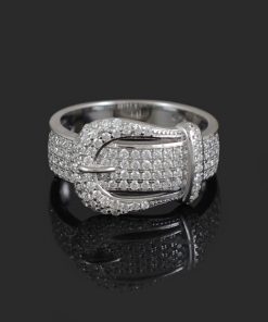 Сребърен пръстен “BELT“ с покритие от родий на бижутерия Blessa цена 69.00лв