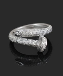 Сребърен пръстен “CLOU“ с покритие от родий на бижутерия Blessa цена 55.00лв