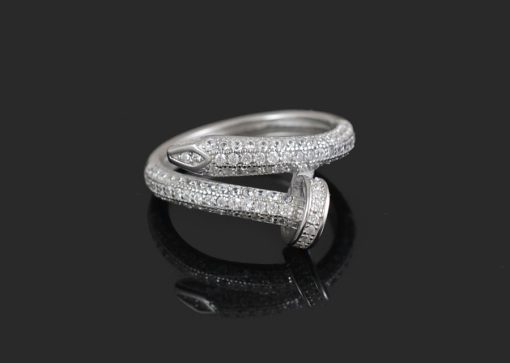Сребърен пръстен “CLOU“ с покритие от родий на бижутерия Blessa цена 55.00лв
