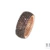 Сребърен пръстен “CHOCOLATTA“ с покритие от розово злато с камъни от Циркони на бижутерия Blessa цена 59.00лв