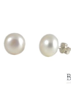 Сребърни обеци "LA PERLA" с Естествени култивирани перли на бижутерия Blessa цена 35.00лв