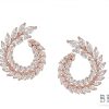 Сребърни обеци "BRIANNA“ с покритие от розово злато на бижутерия Blessa цена 79.00лв
