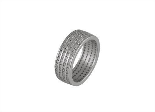 Сребърен пръстен “FUSION“ с покритие от родий на бижутерия Blessa цена 62.00лв