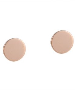 Сребърни обеци „CIRCLES“ с покритие от розово злато на бижутерия Blessa цена 35.00лв