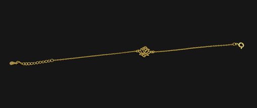 Сребърна гривна Lotus със златно покритие от бижутерия Blessa на цена 35.00лв