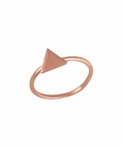 сребърен пръстен триъгълник розово злато от бижутерия Blessa на цена 35.00лв.