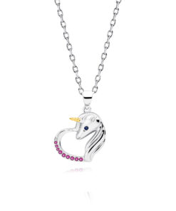 сребърни бижута за деца колие с еднорог от бижутерия Blessa на цена 49 лв