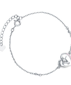 Сребърни бижута за деца детска сребърна гривна с еднорог от бижутерия bLessa на цена 49 лв