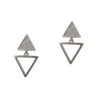 висящи сребърни обеци с триъгълници от бижутерия Blessa на цена 45 лв