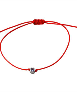 сребърна гривна с танзанит гривна на червен конец от бижутерия blessa