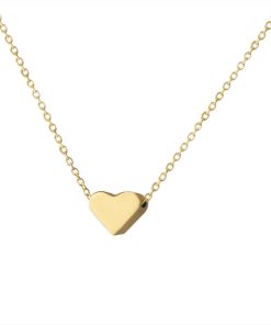 златно колие със сърце минималистични бижута от бижутерия blessa на цена 240