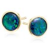 Сребърни обеци ~Green opal~ 3 сребърни обеци със зелен опал от бийутерия lessa на цена 39 евро