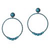 Сребърни обеци халки обеци тюркоаз от бижутерия blessa на цена 64